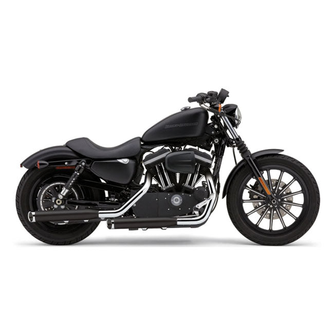 Cobra 3 Inch Slip-Ons Black For Harley-Davidson