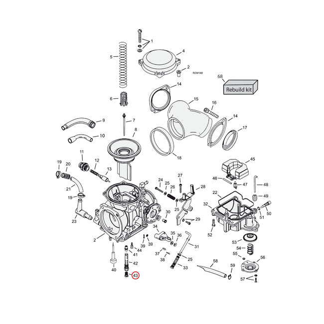 Cvp, Main Jet Cv Carb .175 For Harley-Davidson