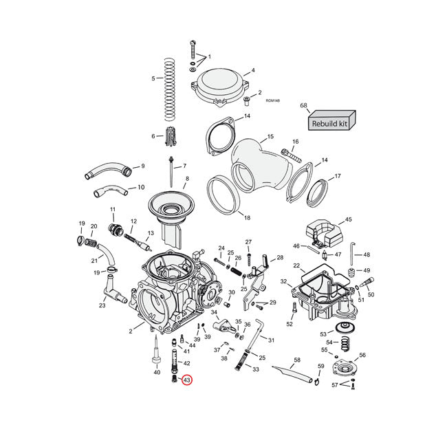 Cvp, Main Jet Cv Carb .195 For Harley-Davidson
