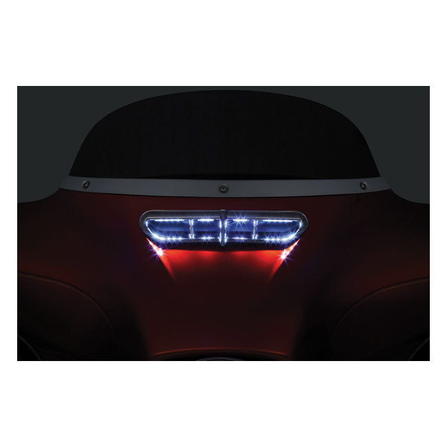 Kuryakyn Led Fairing Vent Accent, Chrome For Harley-Davidson