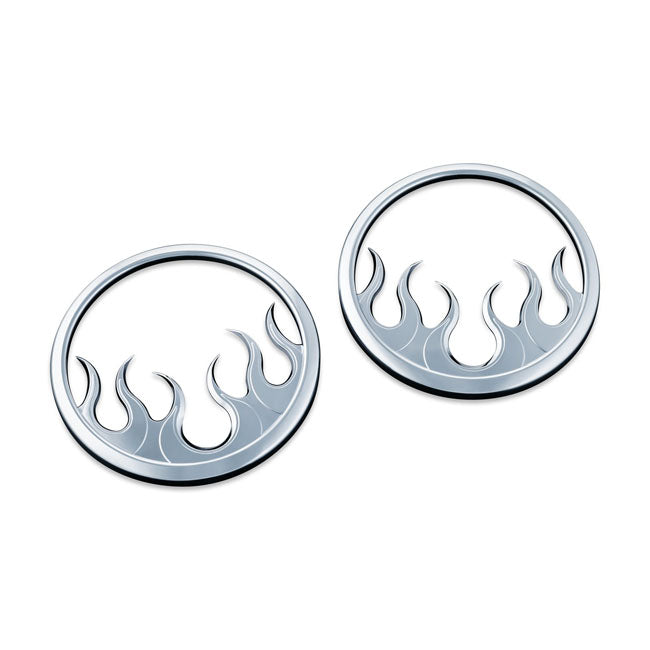 Kurykayn Flame Speaker Grills For Harley-Davidson