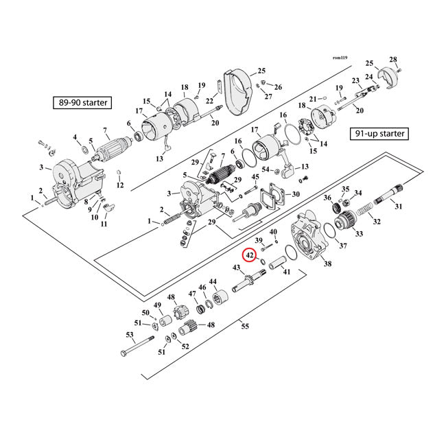 Retaining Ring, Starter Motor For Harley-Davidson