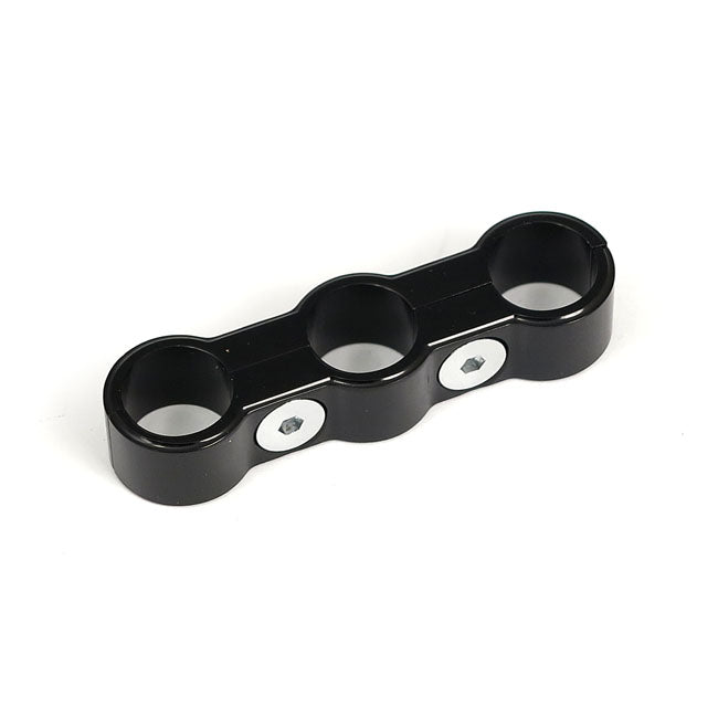 Black Triple Hose Separator For Harley-Davidson