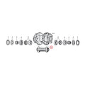 Hub Spacer 4.448 Inch White. Rear For Harley-Davidson