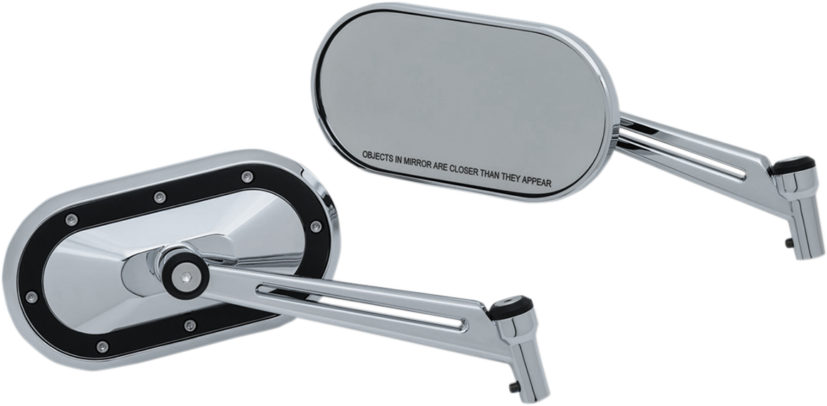 KURYAKYN HEAVY INDUSTRY MIRRORS MIRROR HEAVY IND CHR/BLK