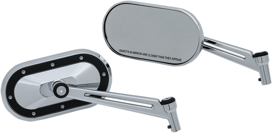 KURYAKYN HEAVY INDUSTRY MIRRORS MIRROR HEAVY IND CHR/BLK