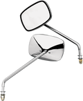 EMGO CHROME UNIVERSAL STEEL MIRRORS MIRROR DIE CAST LONG STEM