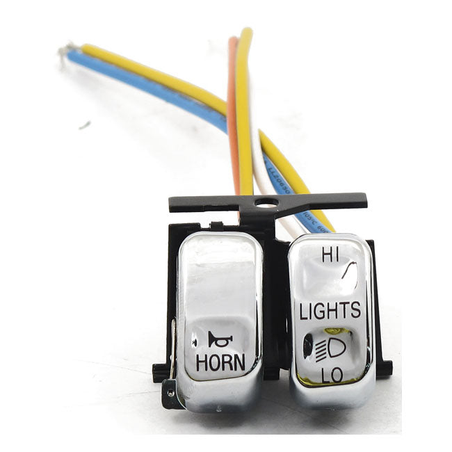 H/B Switch Chrome, Hi/Lo/Horn For Harley-Davidson