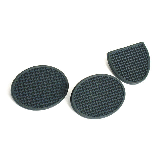 Brake & Clutch Pedal Pads Black For Harley-Davidson