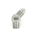 Goodridge Adapter Fitting, 45 Degree. Ss For Harley-Davidson