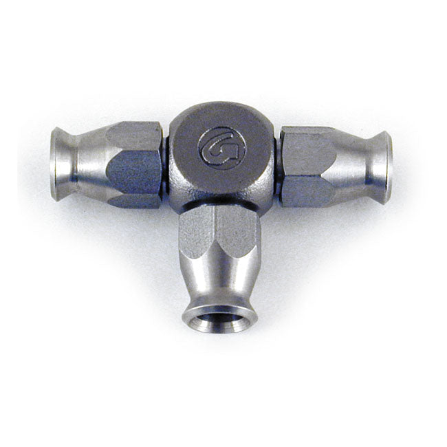 Goodridge T-Fitting, 3 Hose Ends, Ss For Harley-Davidson