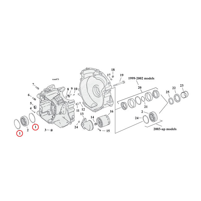 Ret.Ring,Pinion Shaft Bearing For Harley-Davidson