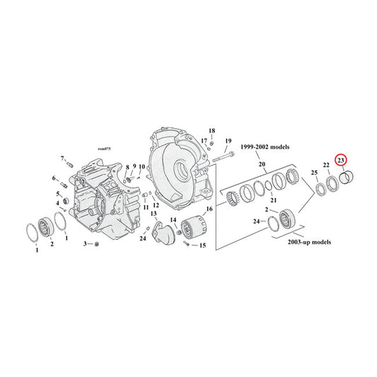 Distanziatore, spoke albero per Harley Davidson