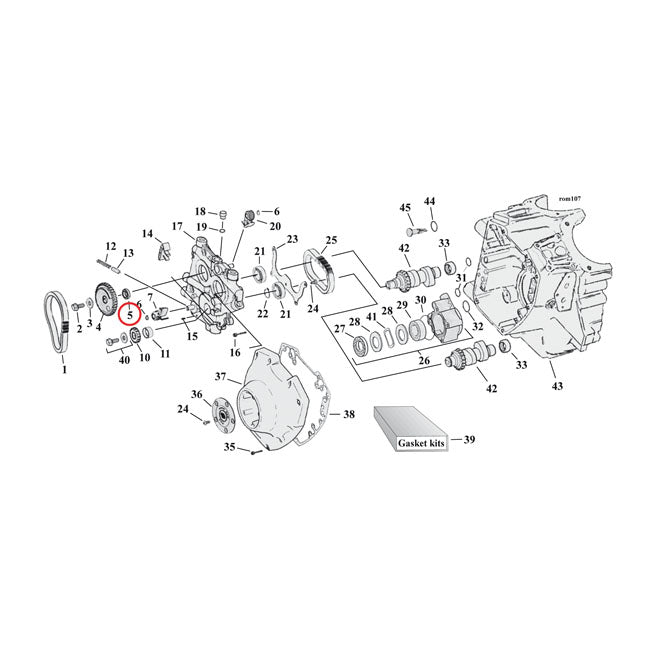 Spacer Cam Drive Gear .370 Inch For Harley-Davidson