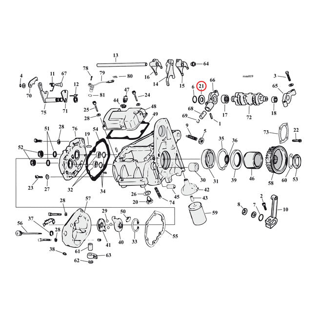 Washer Set,Shifter Cam Support For Harley-Davidson