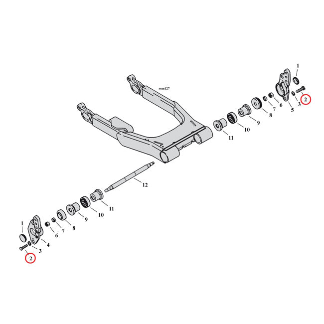 Screw, Flt Swingarm For Harley-Davidson