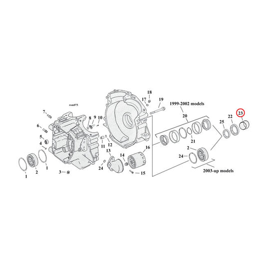 Spacer, Sproke Shaft voor Harley Davidson