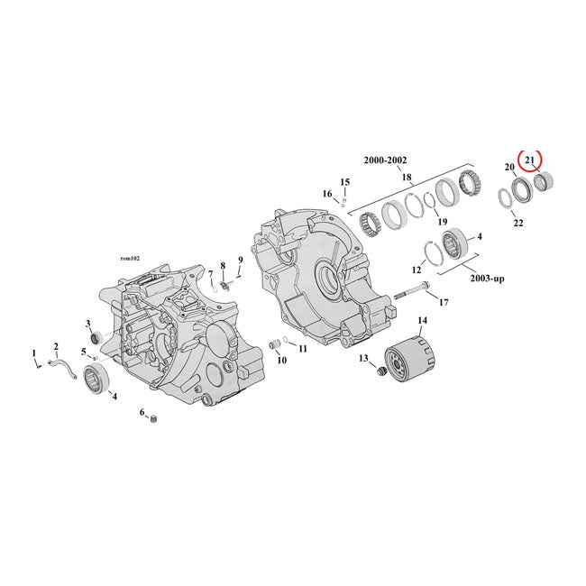 Spacer, Sproke Shaft voor Harley Davidson