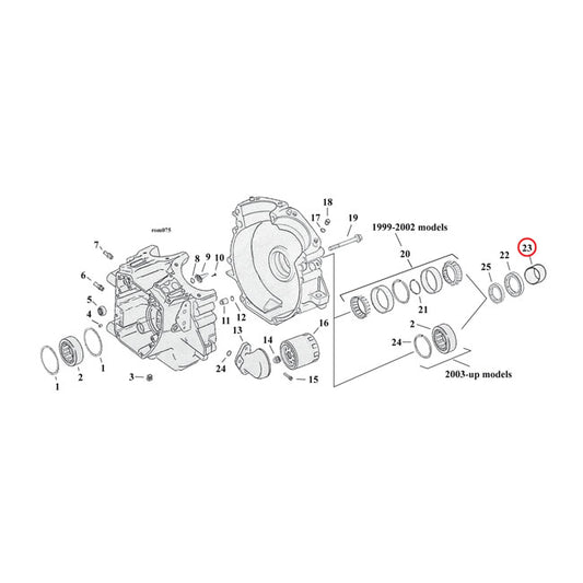 Spacer, Sproke Shaft voor Harley Davidson