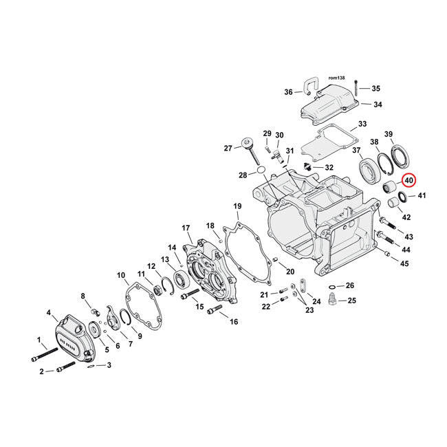 Needle Bearing, Transm. Closed End For Harley-Davidson