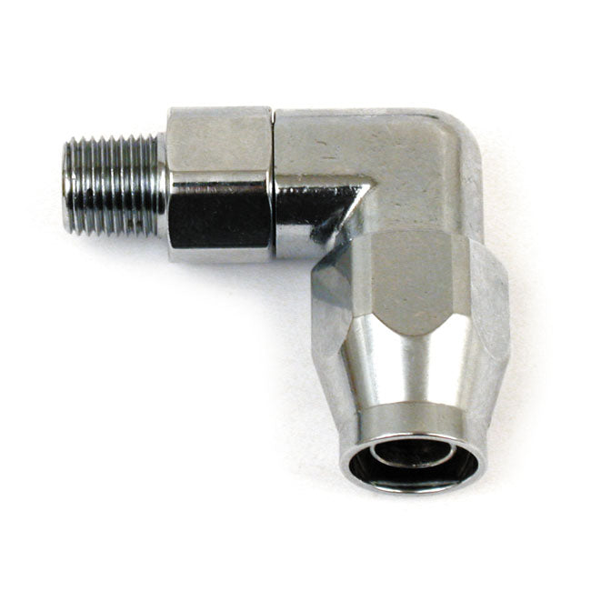 Goodridge, Oil Hose Fitt. 1/8npt 90dgr For Harley-Davidson