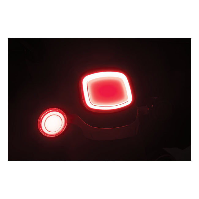 Kuryakyn, Tracer-LED-Blinkereinsatzsatz hinten. Getönte Linse für Harley Davidson