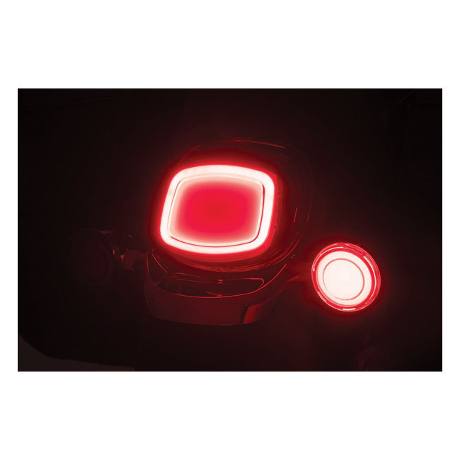 Kurykyn, Rear tracer Led Turn Signal Insert Set. Network Lens for Harley Davidson