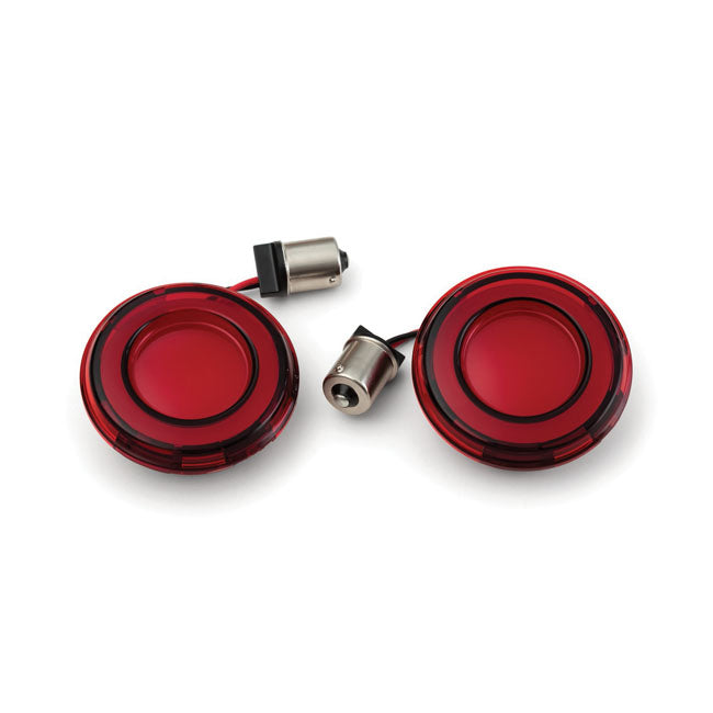 Kurykyn, Rear tracer Led Turn Signal Insert Set. Network Lens for Harley Davidson