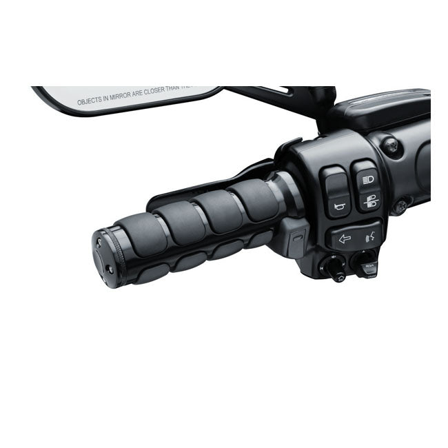 Kuryakyn, Heated Iso Grips. Gloss Black For Harley Davidson