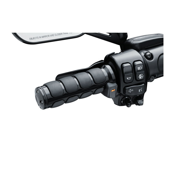 Kuryakyn, Heated Iso Grips. Gloss Black For Harley Davidson