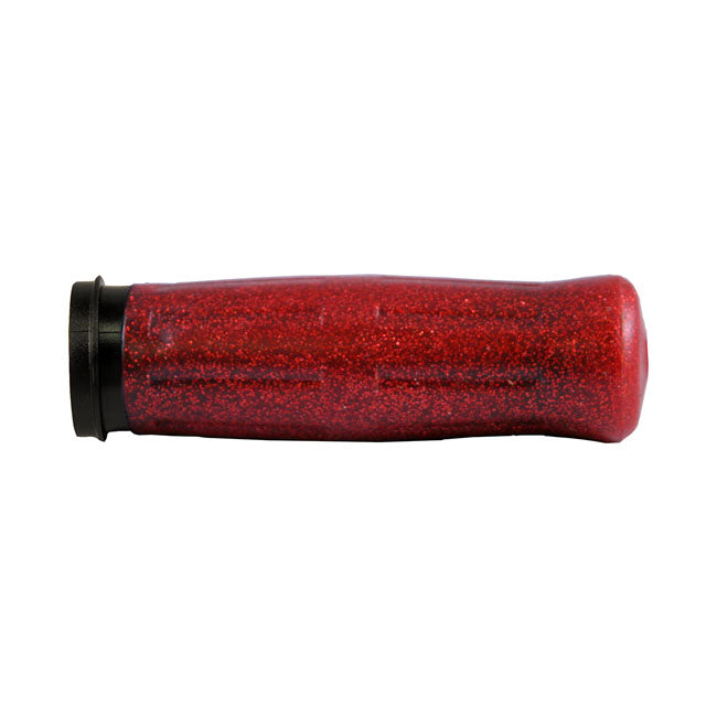 Avon Old School Grips Coke Bottle Look, Red Sparkle For Harley Davidson