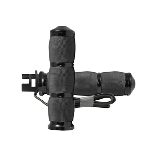 Avon Air Cushioned Grips, Heated, Black Anodized For Indian