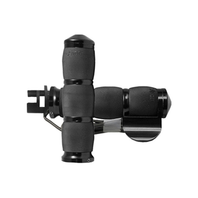 Avon Air Cushioned Grips, Heated, Black Anodized, W/Throttle For Indian