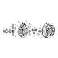 Thrust Washer, Pinion Shaft Bearing For Harley-Davidson