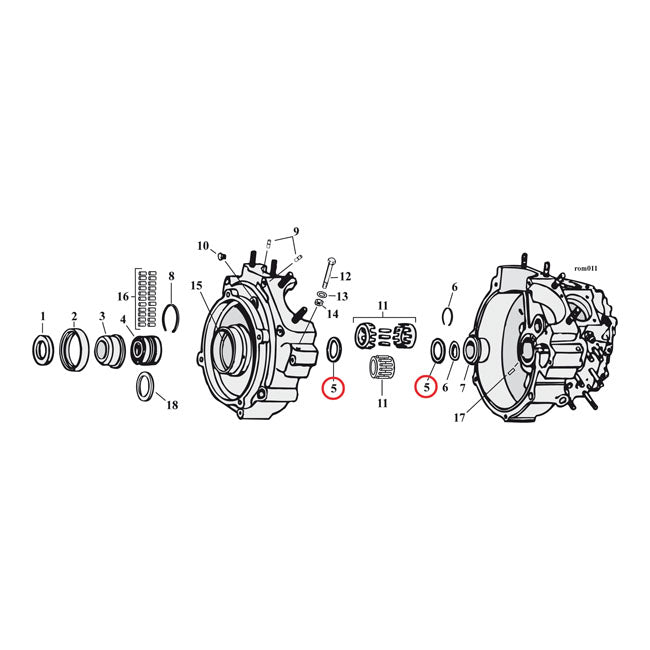 Thrust Washer, Pinion Shaft Bearing For Harley-Davidson