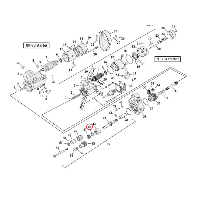 Retaining Ring Shaft Starter For Harley-Davidson