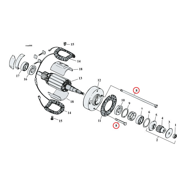 Gw. Generator Mount Kit, Acorn For Harley-Davidson