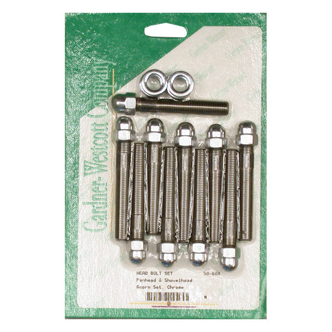 Head Bolt Kit, Studs With Acorn Nuts For Harley-Davidson