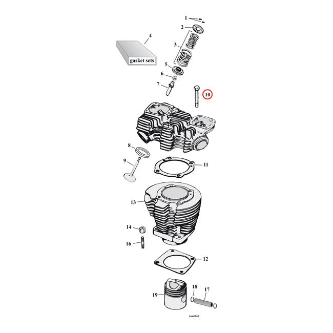Head Bolt Kit, Acorn For Harley-Davidson
