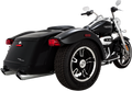 VANCE & HINES 4" TWIN SLASH SLIP-ON MUFFLERS FOR HARLEY-DAVIDSON 2017 - 2019 Chrome Twin Slash Slip-On Mufflers