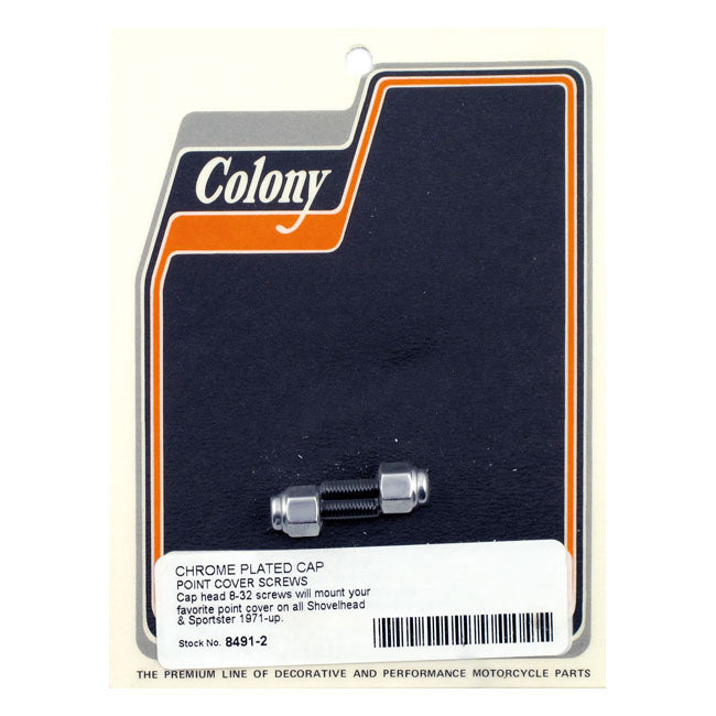 Colony Point Cover Screws, Cap Style For Harley-Davidson