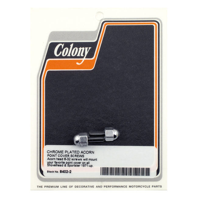 Colony Point Cover Screws, Acorn Style For Harley-Davidson