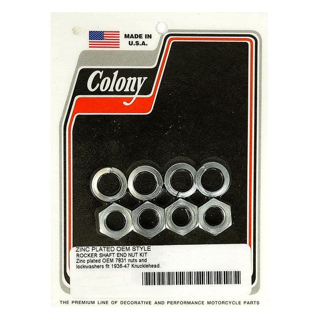Colony Rocker Shaft End Nut Kit For Harley-Davidson