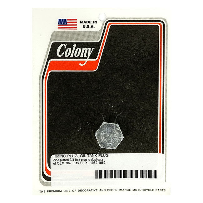 Colony Timing & Drain Plug, Oem Style For Harley-Davidson