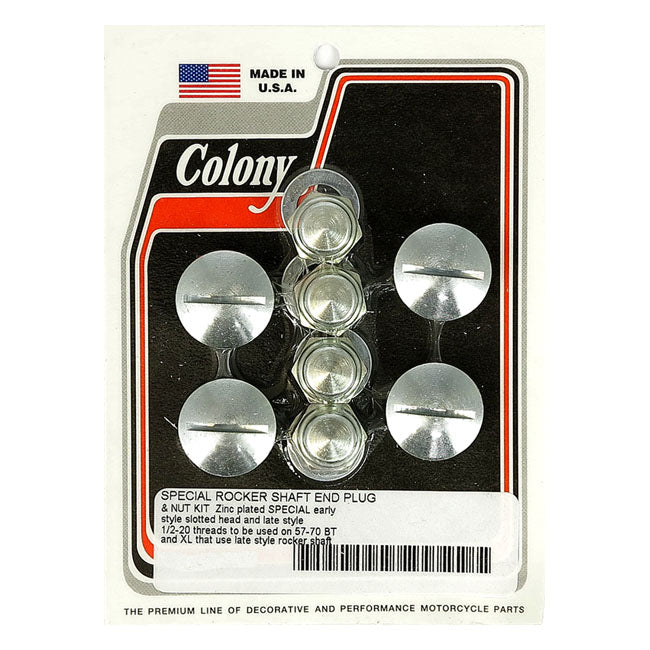Colony Rocker Shaft Plug & Nut Kit For Harley-Davidson