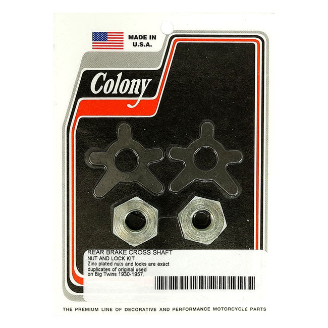 Colony Brake Shaft Lock & Nut Kit For Harley-Davidson