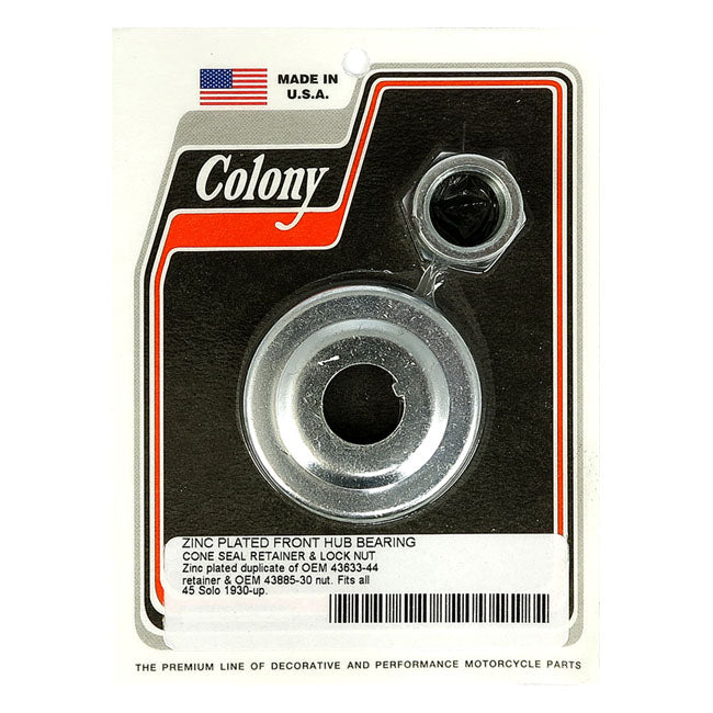 Colony Bearing Cone Seal Ret. & Nut For Harley-Davidson