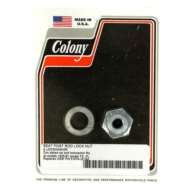 Colony Seat Post Rod Lock Nut Kit For Harley-Davidson