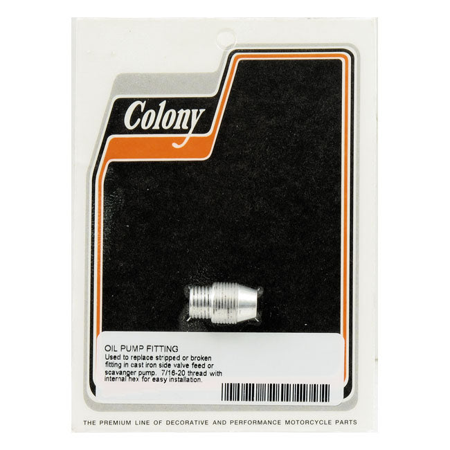 Colony Oil Pump Fitting, Repair Nipple For Harley-Davidson