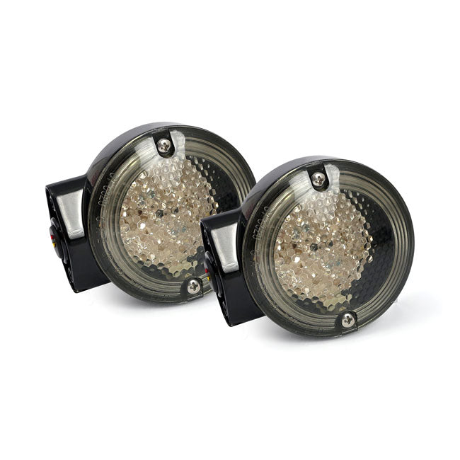 Flh Led Turnsignal, Gloss Black For Harley-Davidson